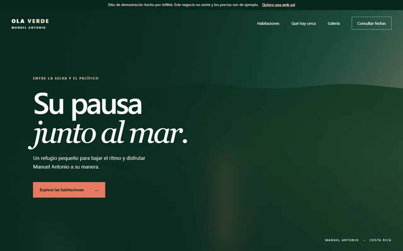 Demostración: Hotel Ola Verde
